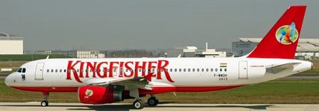 Kingfisher aircraft parked at airport