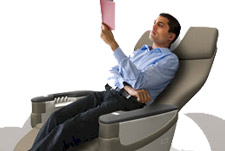 premium economy class seat on Openskies