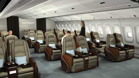 Silverjet airline seating arrangement