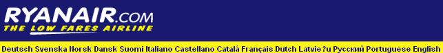 Ryanair website is translated into Portuguese