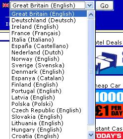 dropdownlist for languages