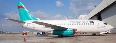 Silver Sky Airline's first plane