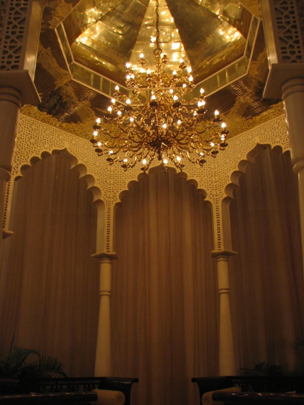 chandeliers at the Leela Hotel in Mumbai, India (Bombay)