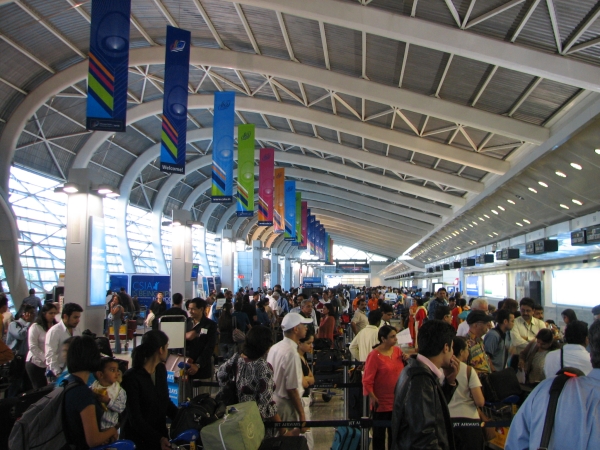 Mumbai airport's entrance hall